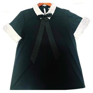 Short Sleeve Black Top